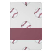 Aangepaste naam grijs baseball-patroon mini klembord (Achterkant)