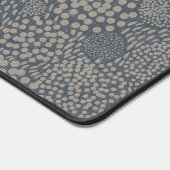 Aangepaste Naam Grijs Blauw Abstract Uniek Huis Ka Bureaumat (Hoek)