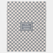 Aangepaste naam grijs deken chic minimalistische s (Voorkant)