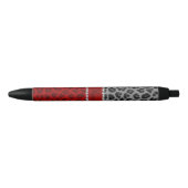 Aangepaste naam grijs rood luippatroon zwarte inkt pen (Voorkant)