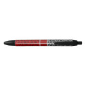 Aangepaste naam grijs rood luippatroon zwarte inkt pen (Achterkant)
