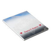 Aangepaste naam; grijze bergpiek, troebel blauw he notitieblok (Schuin)