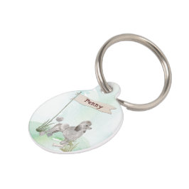 Aangepaste naam grijze portaalpagina huisdierpenning