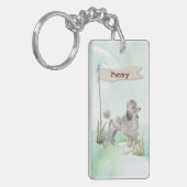 Aangepaste naam grijze portaalpagina sleutelhanger (Voorkant Links)