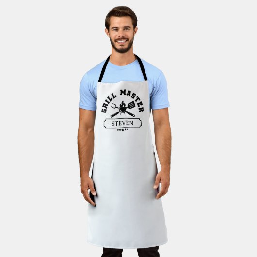 Aangepaste naam Grill Master Schort (Gedragen)