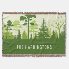 Aangepaste naam Groen bos gooien deken