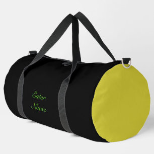 Aangepaste Naam Groen Geel Gym Bag JK 2025 Plunjezak