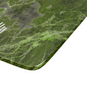 Aangepaste naam groen marmer snijplank (Hoek)