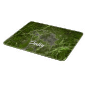 Aangepaste naam groen marmer snijplank (Hoek)