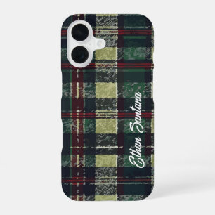 Aangepaste Naam Groen & Rood Plakken iPhone 16 Hoesje