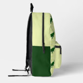 Aangepaste naam groene alligator op geel bedrukte rugzak (Links)