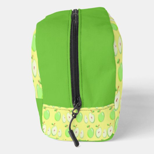 Aangepaste naam groene appels geel toilettasje (Rechts)