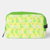 Aangepaste naam groene appels geel toilettasje (Achterkant)