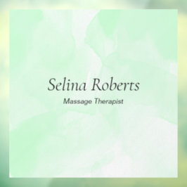 Aangepaste naam groene aquarel raamsticker