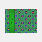 Aangepaste naam groene boomgaard fleece deken (Voorkant (Horizontaal))