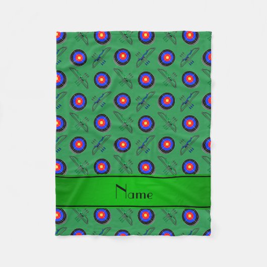 Aangepaste naam groene boomgaard fleece deken (Voorkant)