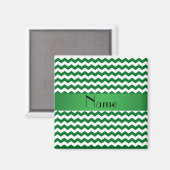 Aangepaste naam groene chevrons magneet (Voorkant / Achterkant)