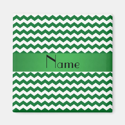 Aangepaste naam groene chevrons magneet (Voorkant)