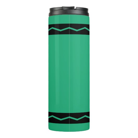 Aangepaste naam Groene Crayon Travel Mug Drink Tum Thermosbeker (Achterkant)