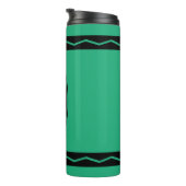 Aangepaste naam Groene Crayon Travel Mug Drink Tum Thermosbeker (Geroteerd rechts)