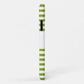 Aangepaste naam groene en witte strepen Case-Mate iPhone case (Achterkant/rechts)