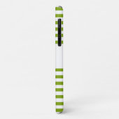 Aangepaste naam groene en witte strepen Case-Mate iPhone case (Achterkant/links)