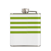 Aangepaste naam groene en witte strepen heupfles (Achterkant)