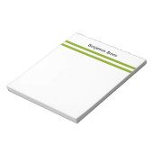Aangepaste naam groene en witte strepen notitieblok (Linkerzijde)
