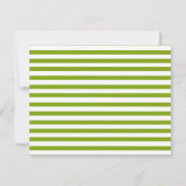 Aangepaste naam groene en witte strepen notitiekaartje (Achterkant)