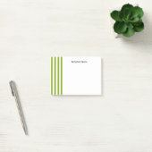 Aangepaste naam groene en witte strepen post-it® notes (Kantoor)