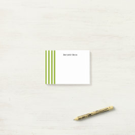 Aangepaste naam groene en witte strepen post-it® notes