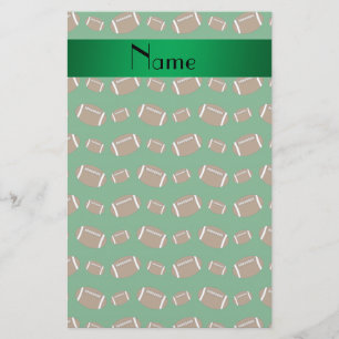 Aangepaste naam groene footballs briefpapier
