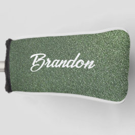 Aangepaste naam groene glitter golfheadcover