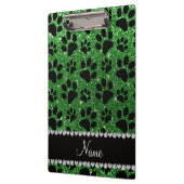 Aangepaste naam groene glitter zwarte hondjes klembord (Links)