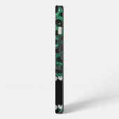 Aangepaste naam groene glittersplaat iPhone hoesje (Linkerkant)