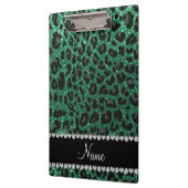 Aangepaste naam groene glittersplaat klembord (Links)