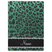 Aangepaste naam groene glittersplaat klembord (Achterkant)
