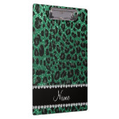 Aangepaste naam groene glittersplaat klembord (Rechts)