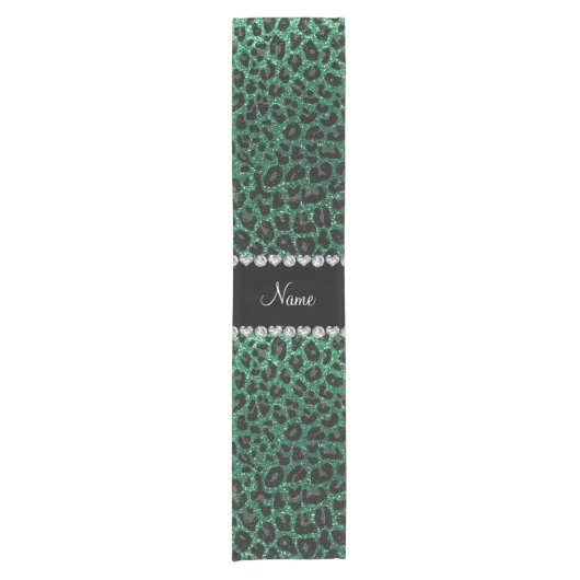 Aangepaste naam groene glittersplaat korte tafelloper (Voorkant)