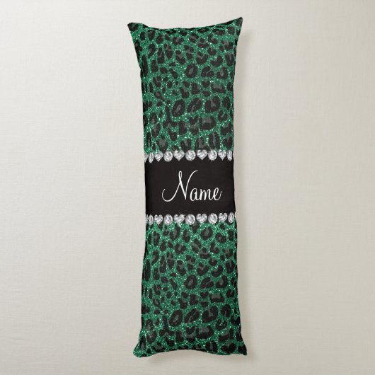 Aangepaste naam groene glittersplaat lichaamskussen (Achterkant (Verticaal))