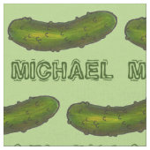 Aangepaste naam Groene Kosher Dill Pickle Print Stof (Close Up)