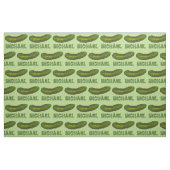 Aangepaste naam Groene Kosher Dill Pickle Print Stof (Fat Quarter)