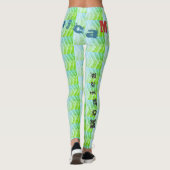 Aangepaste naam Groene Leggings (Achterkant)