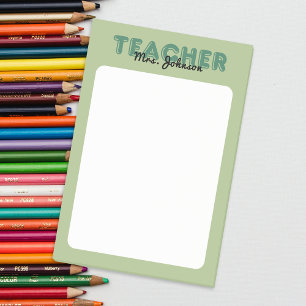 Aangepaste Naam Groene Leraar Post-it® Notes