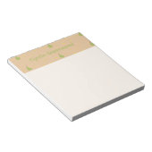 Aangepaste naam groene peer patroon bruin notitieblok (Schuin)