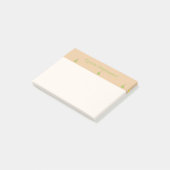 Aangepaste naam groene peer patroon bruin post-it® notes (Schuin)