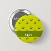 Aangepaste naam groene schildpadden ronde button 5,7 cm (Voorkant /achterkant)