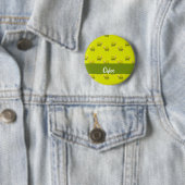 Aangepaste naam groene schildpadden ronde button 5,7 cm (In situ)