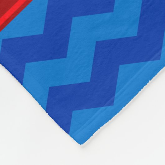 Aangepaste naam groene slangenblauwe chevrons fleece deken (Hoek)