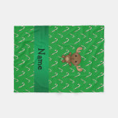 Aangepaste naam groene snoepsnoeren fleece deken (Voorkant (Horizontaal))